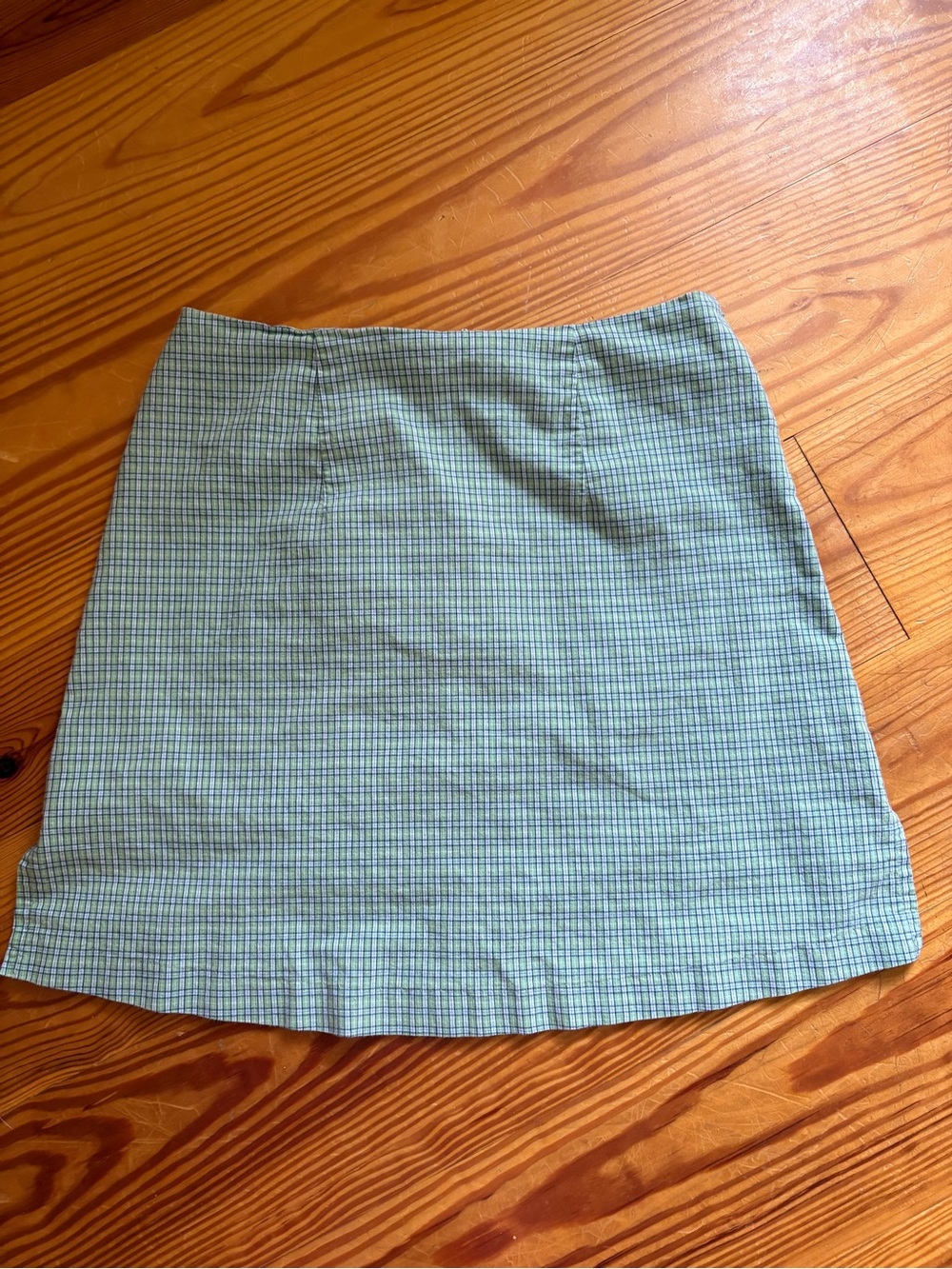 Vintage Pastel Green Plaid Mini Skirt